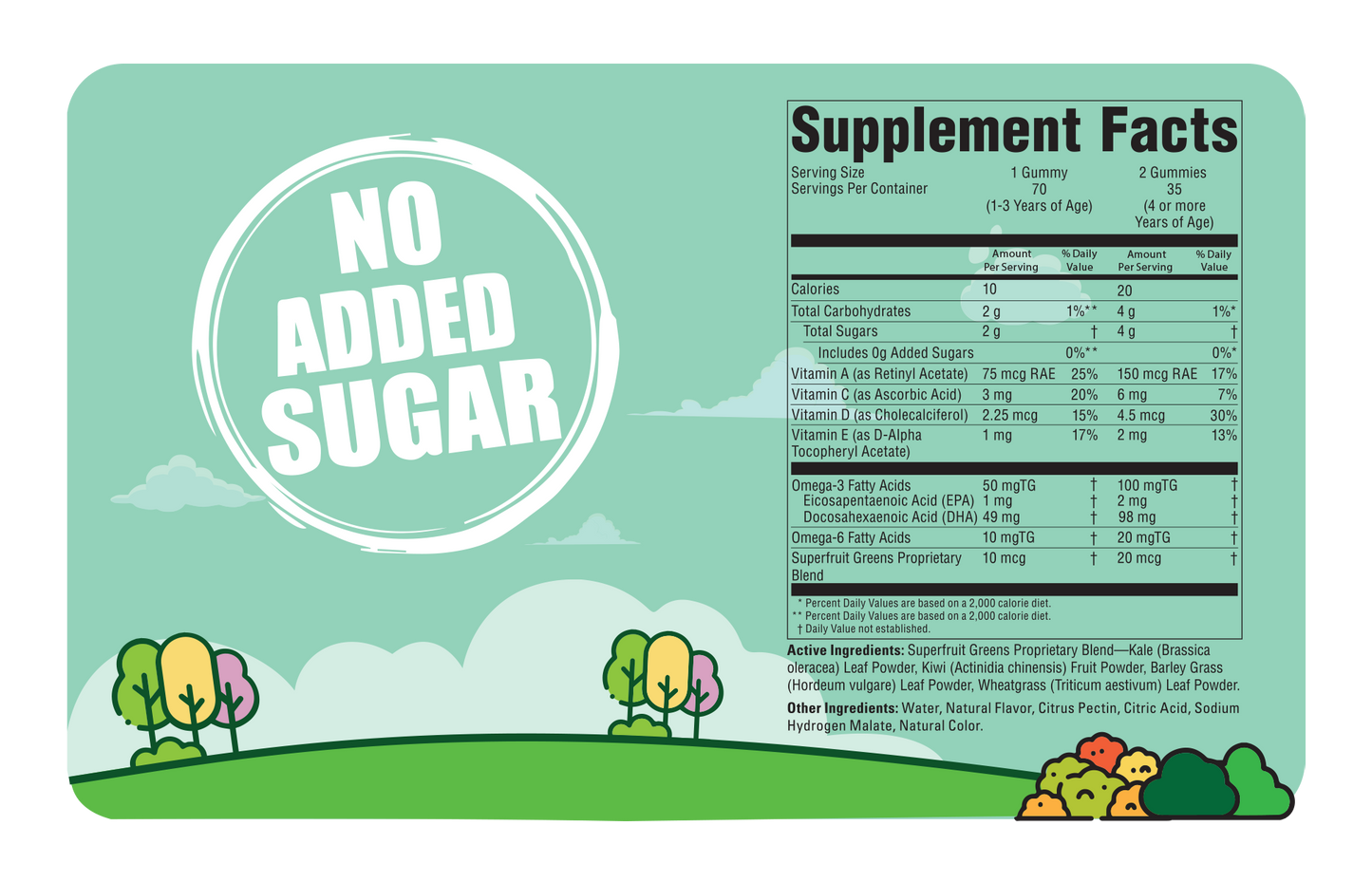Kids Multivitamin with Omega 3s + DHA Gummies